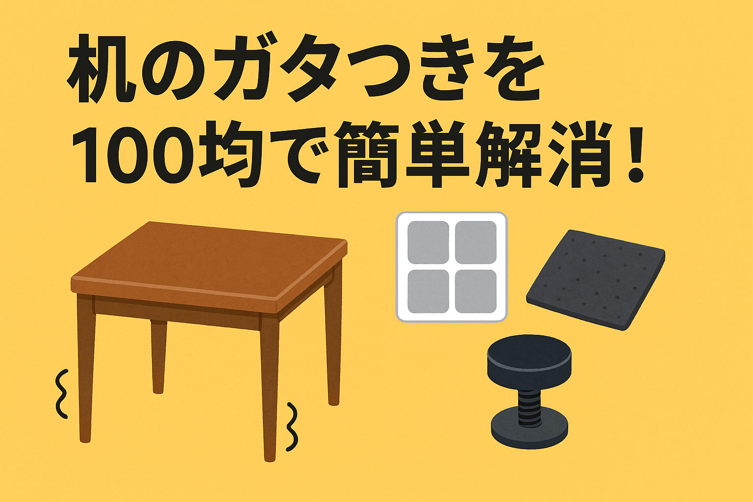 机のガタつき