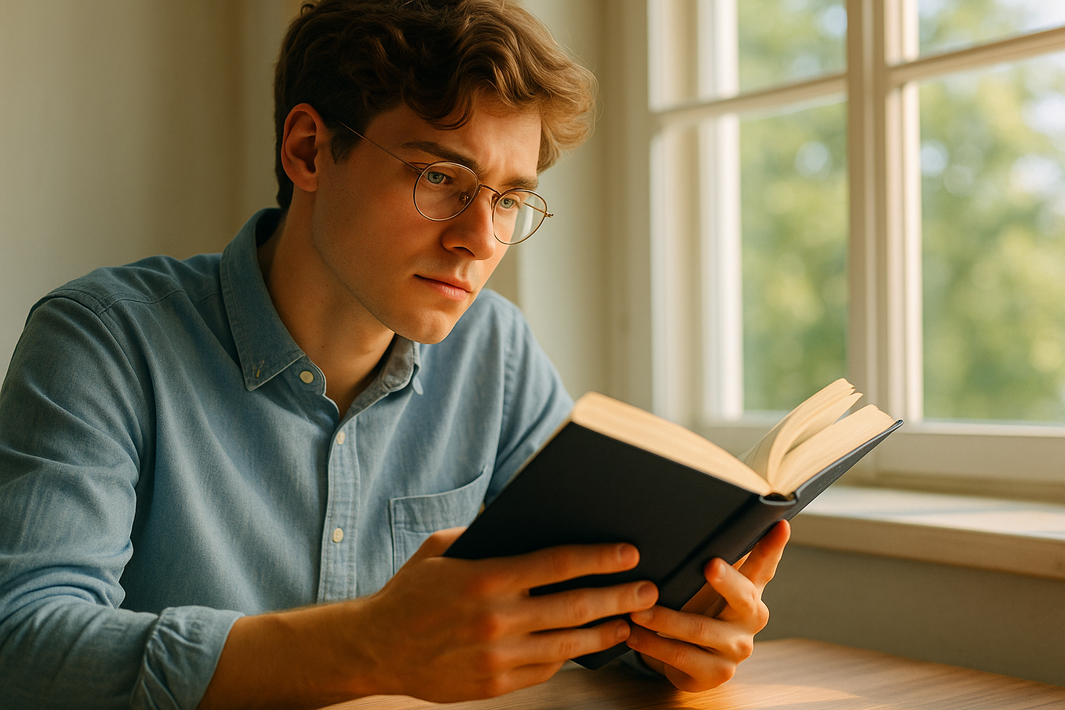 読書する男性