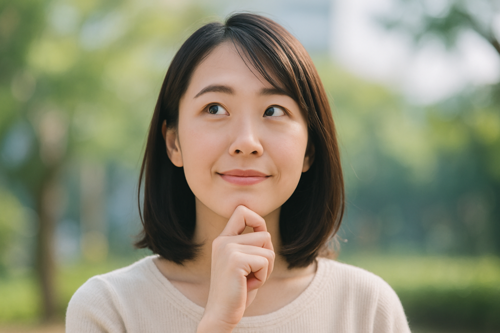 疑問を持つ女性