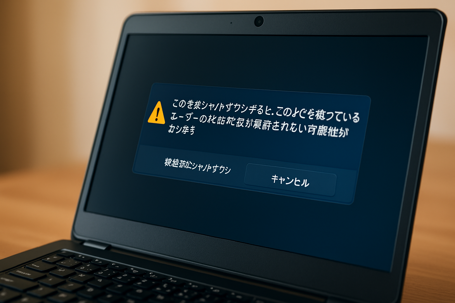パソコン　警告